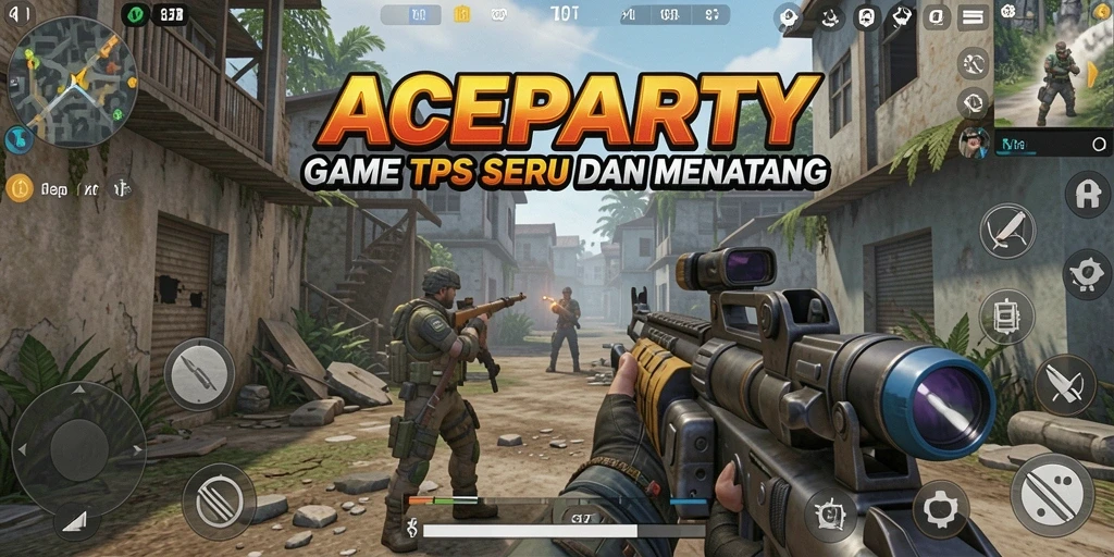 Tampilan gameplay seru dan strategi dalam ACEPARTY.