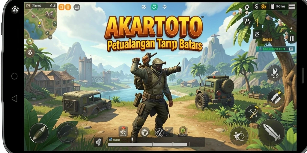 Tampilan gameplay AKARTOTO dengan eksplorasi dunia terbuka yang menakjubkan.