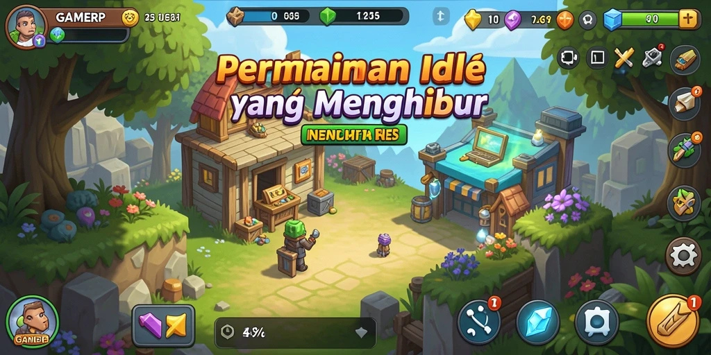 Screenshot utama GAMERP menampilkan gameplay Idle yang menawan dan interaktif.