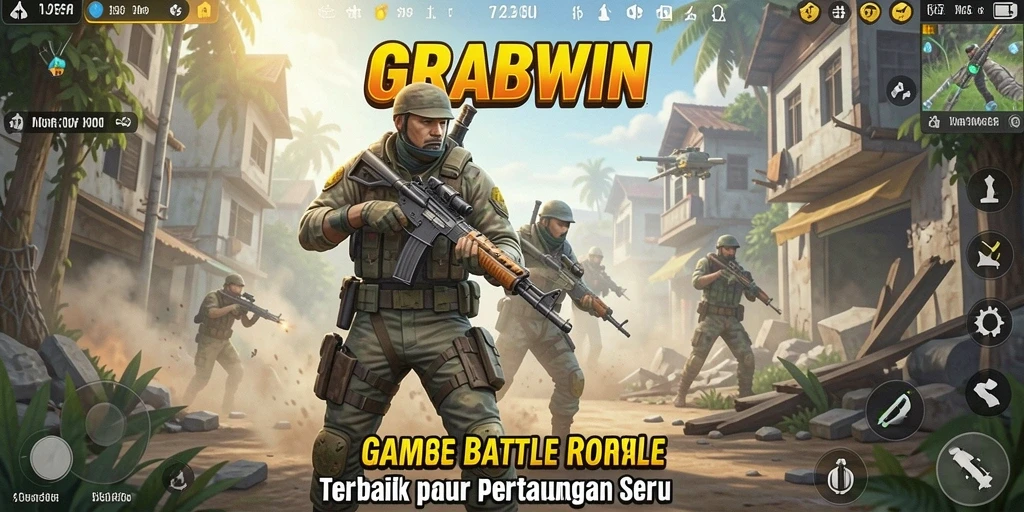 Gameplay seru di arena Battle Royale dengan GRABWIN.
