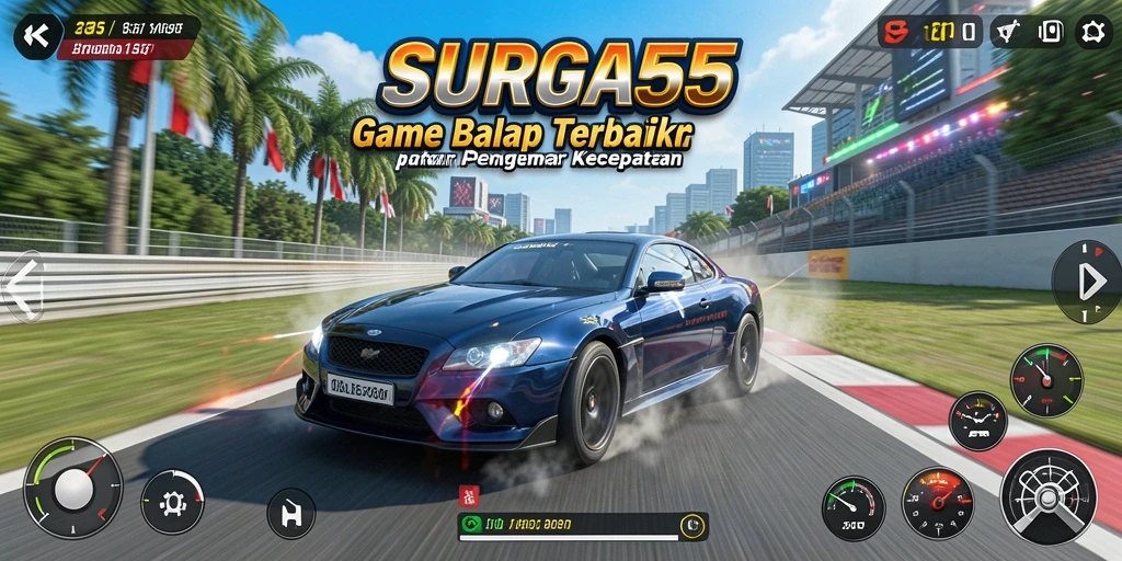Gameplay Racing yang mendebarkan di SURGA55, penuh kecepatan dan tantangan.